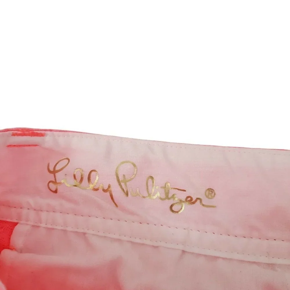 Lilly Pulitzer‎ Walsh Shorts 0 Pink Pockets Shortie Summer Beach Cotton